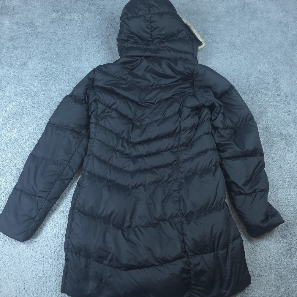 Mountain Hardwear Coat Womens Medium Black Hooded Down Parka Faux Fur Quilted - Picture 12 of 15